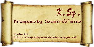 Krompaszky Szemirámisz névjegykártya